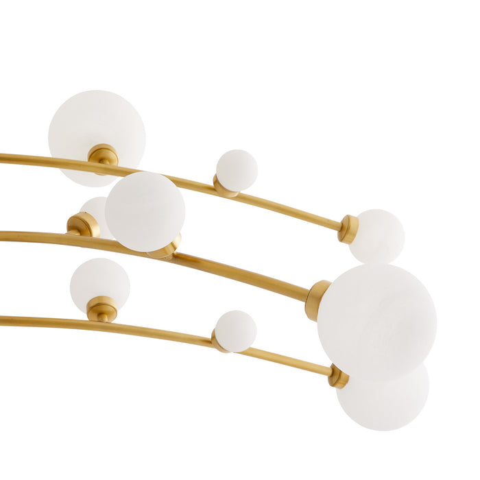 Arteriors 89481 LED Chandelier, Antique Brass