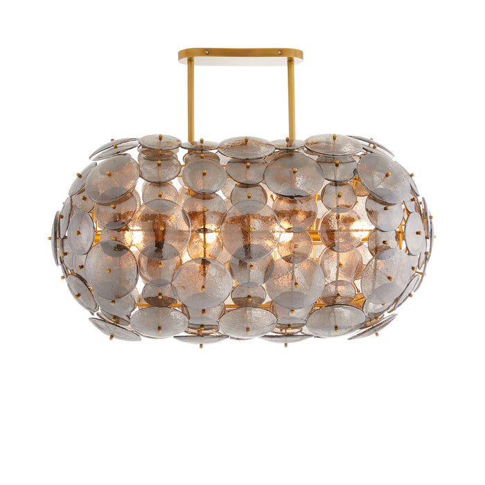 Arteriors 89491 Eight Light Chandelier, Smoke Luster