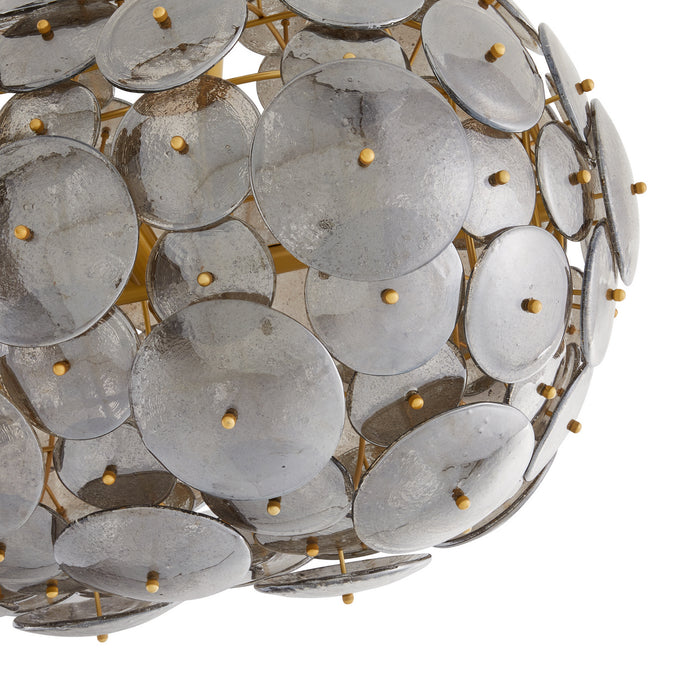 Arteriors 89491 Eight Light Chandelier, Smoke Luster