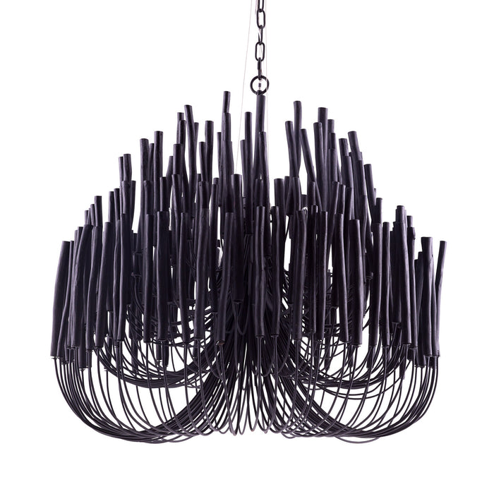Arteriors 89495 Six Light Chandelier, Black