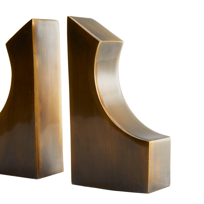 Arteriors DJ2057 Bookends, Set of 2, Vintage Brass