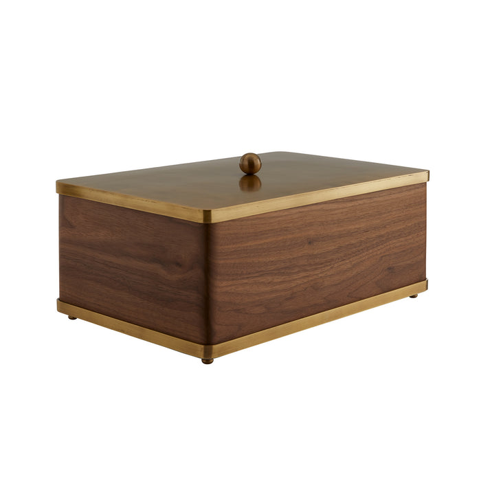 Arteriors DJ2058 Box, Satin Walnut