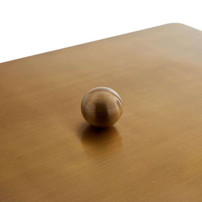 Arteriors DJ2058 Box, Satin Walnut