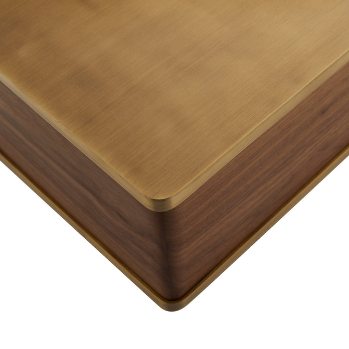 Arteriors DJ2058 Box, Satin Walnut