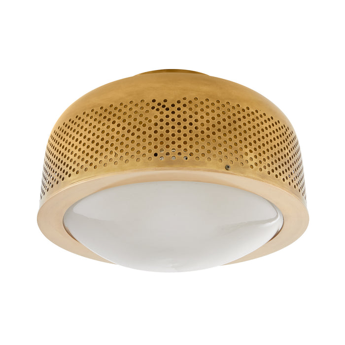 Arteriors DJ42001 One Light Flush Mount, Vintage Brass