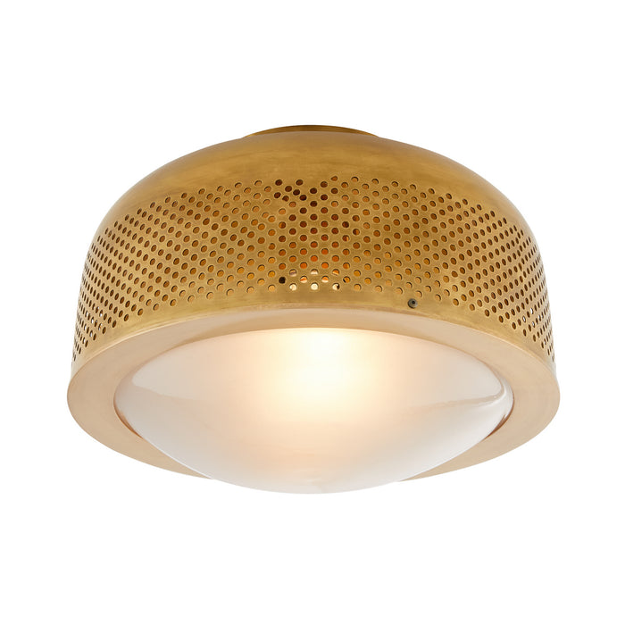 Arteriors DJ42001 One Light Flush Mount, Vintage Brass