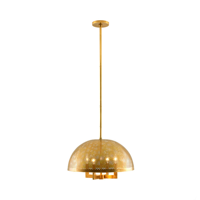 Arteriors DJ42002 Four Light Pendant, Vintage Brass
