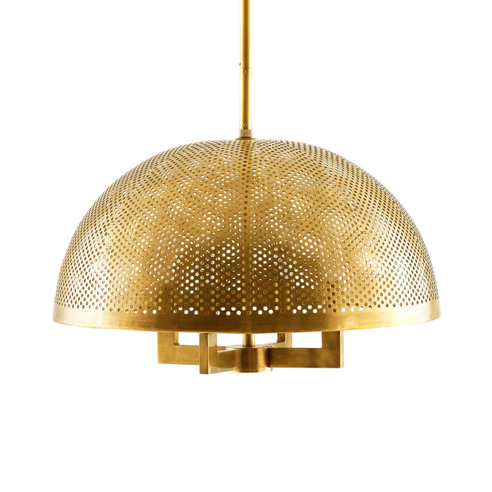 Arteriors DJ42002 Four Light Pendant, Vintage Brass