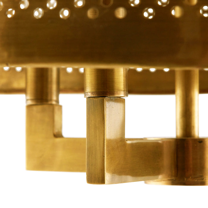 Arteriors DJ42002 Four Light Pendant, Vintage Brass