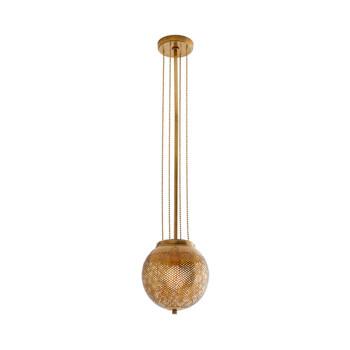 Arteriors DJ42003 One Light Pendant, Vintage Brass