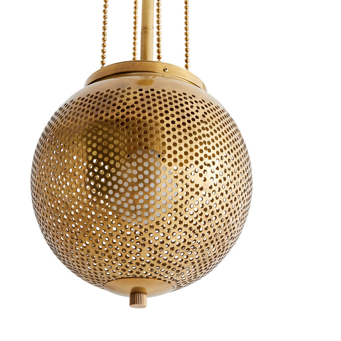 Arteriors DJ42003 One Light Pendant, Vintage Brass