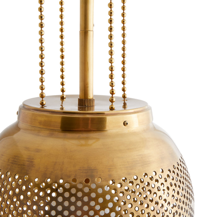 Arteriors DJ42003 One Light Pendant, Vintage Brass