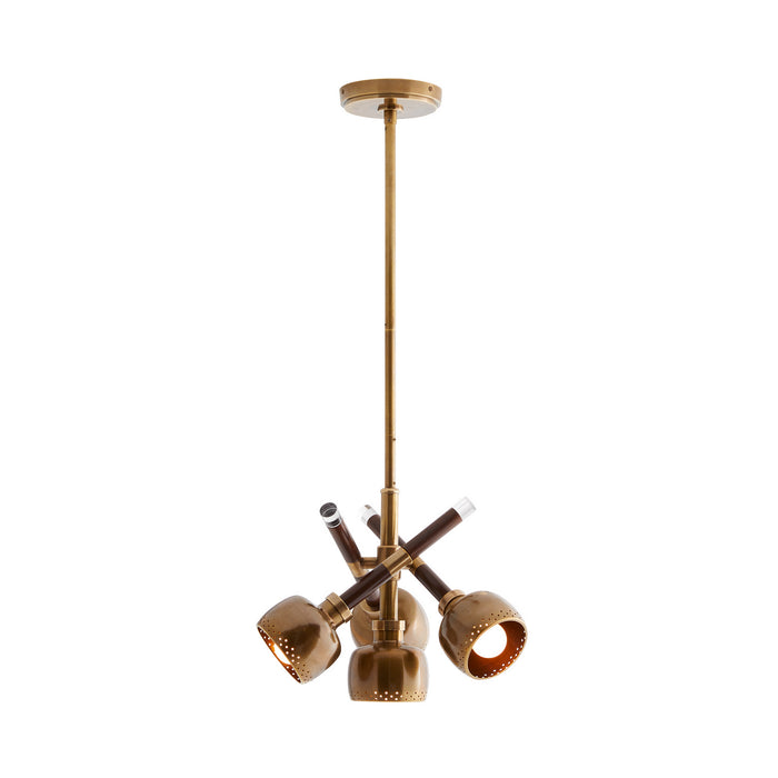 Arteriors DJ42004 Four Light Pendant, Dark Walnut