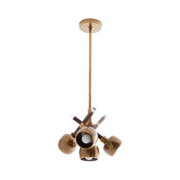 Arteriors DJ42004 Four Light Pendant, Dark Walnut