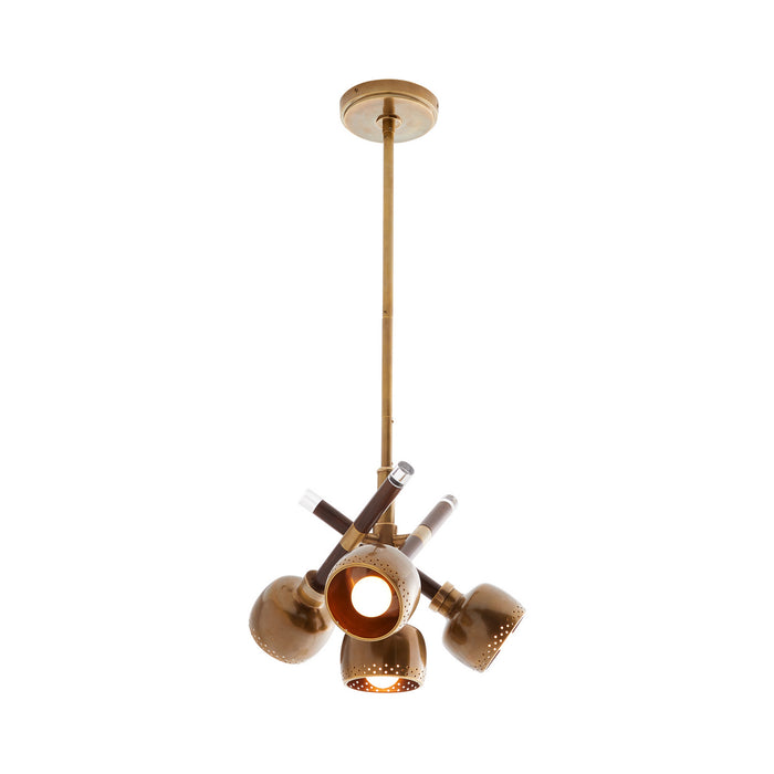 Arteriors DJ42004 Four Light Pendant, Dark Walnut