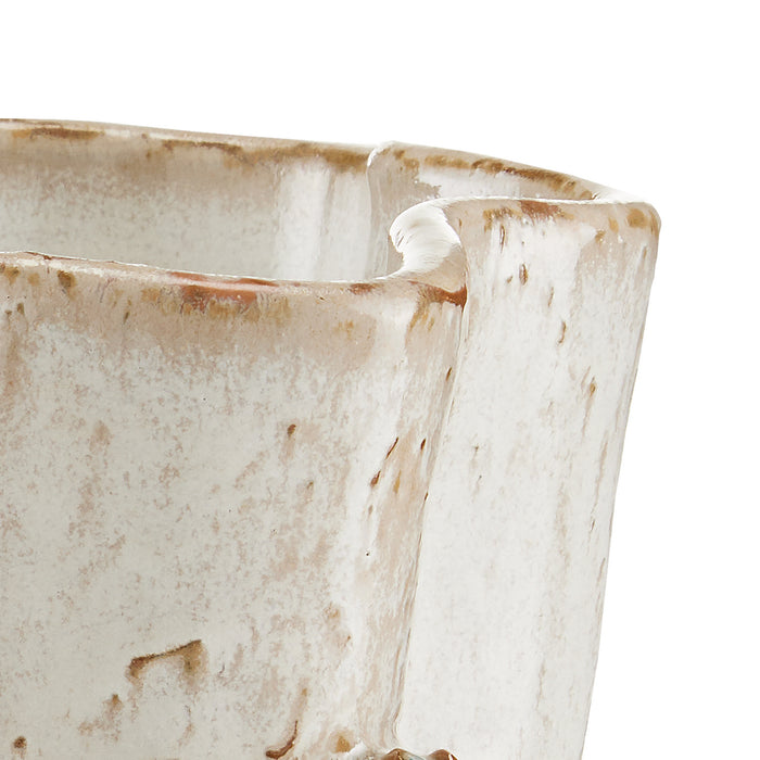 Currey and Company 1200-0542 Vase, Cream/Reactive Blue