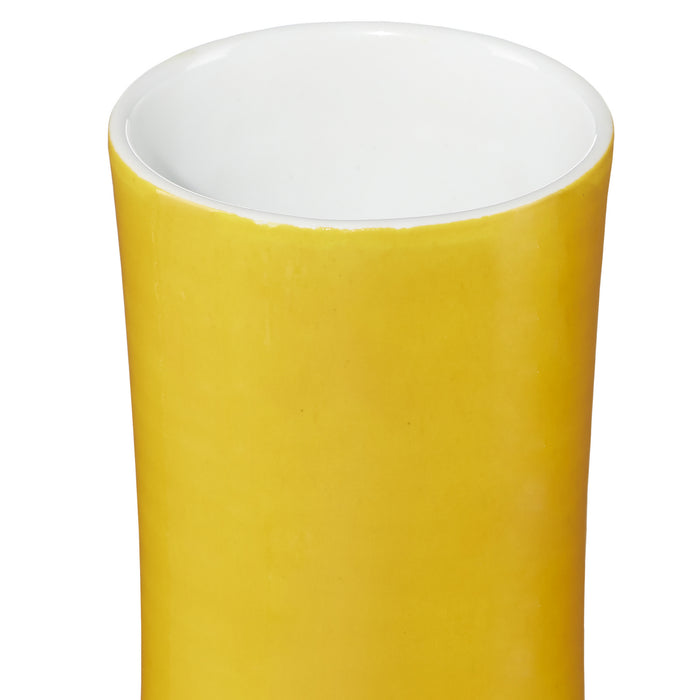 Currey and Company 1200-0580 Vase, Yellow