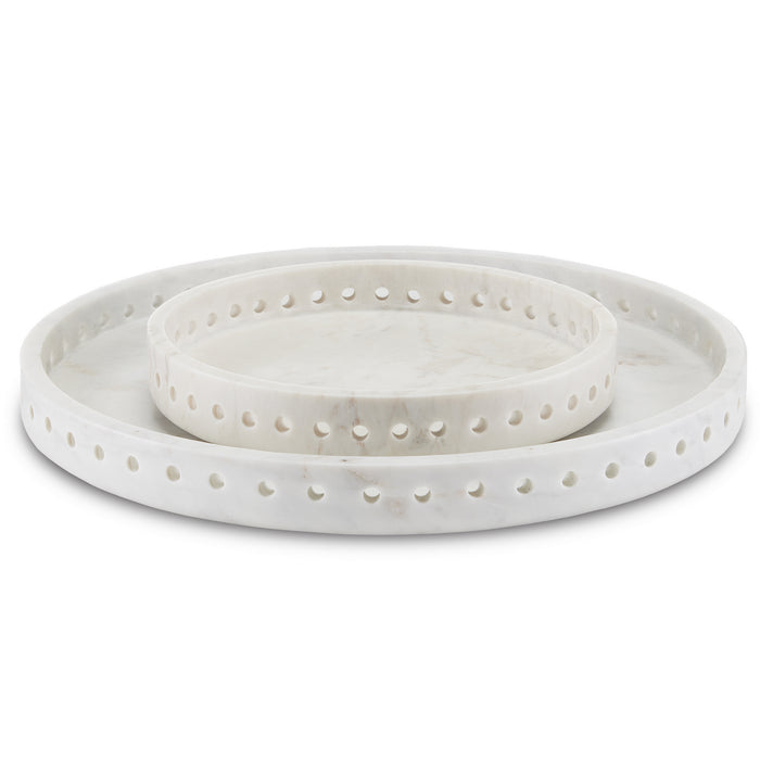 Currey and Company 1200-0592 Tray, White