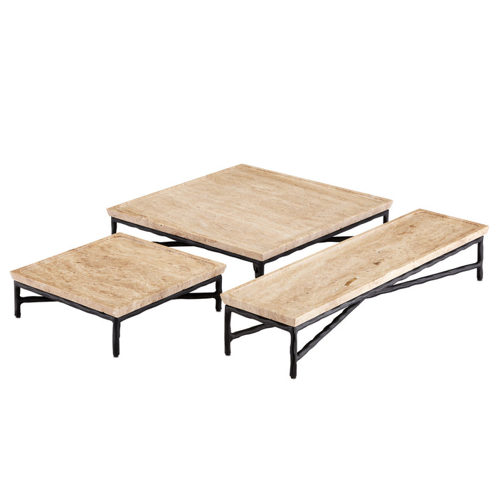 Currey and Company 1200-0595 Tray, Natural/Black