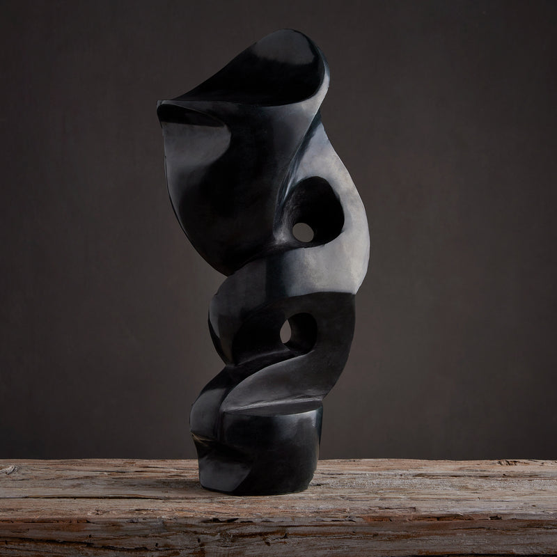 Currey and Company 1200-0596 Sculpture, Polished Gray