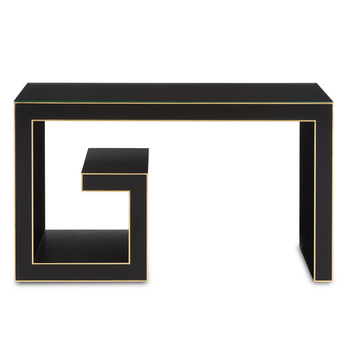 Currey and Company 3000-0213 Writing Desk, Caviar Black/Gold