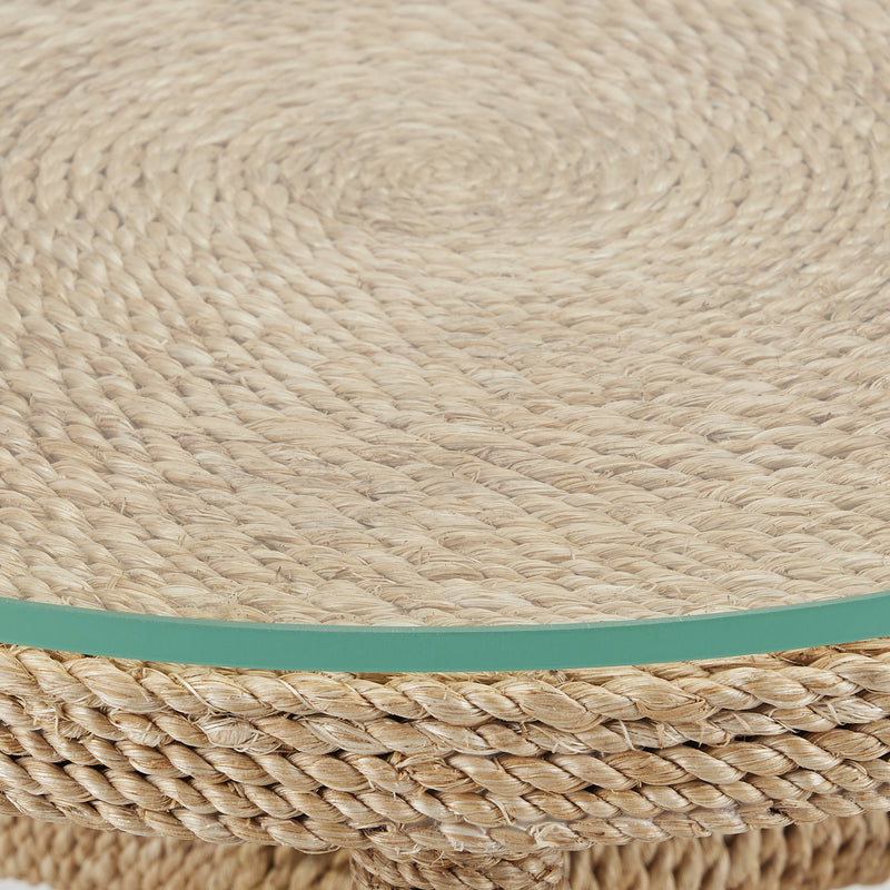Currey and Company 3000-0215 Accent Table, Natural Rope