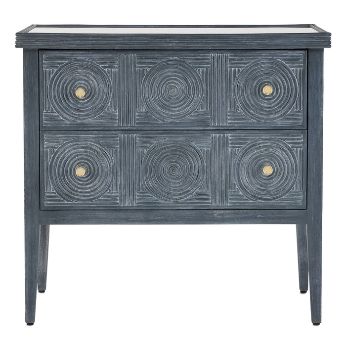 Currey and Company 3000-0217 Chest, Vintage Navy