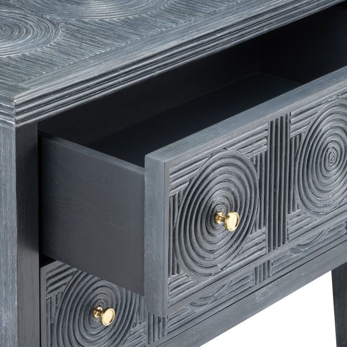 Currey and Company 3000-0217 Chest, Vintage Navy
