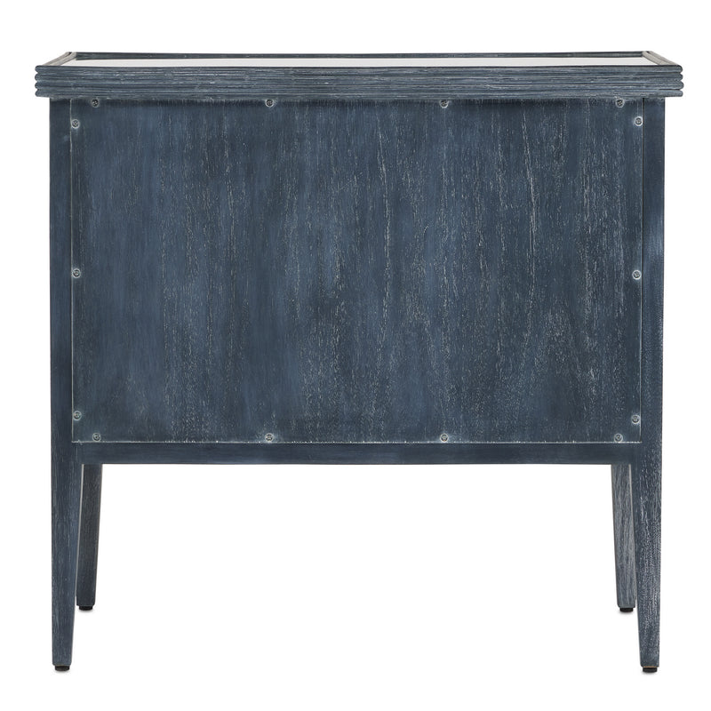 Currey and Company 3000-0217 Chest, Vintage Navy