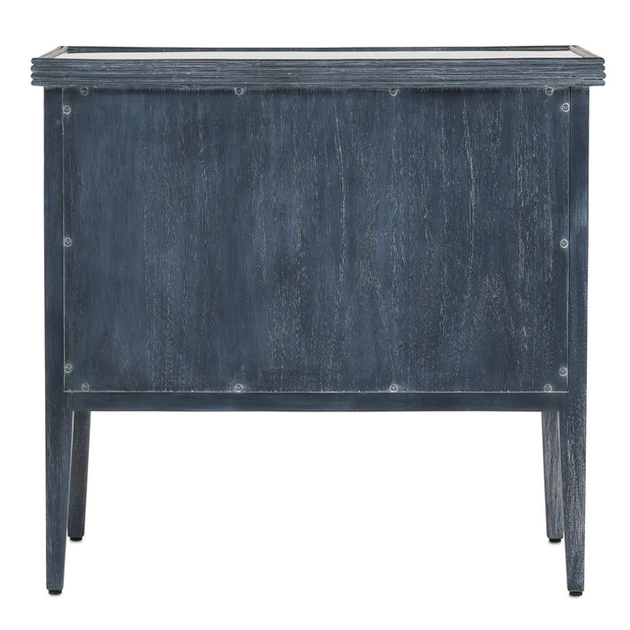 Currey and Company 3000-0217 Chest, Vintage Navy