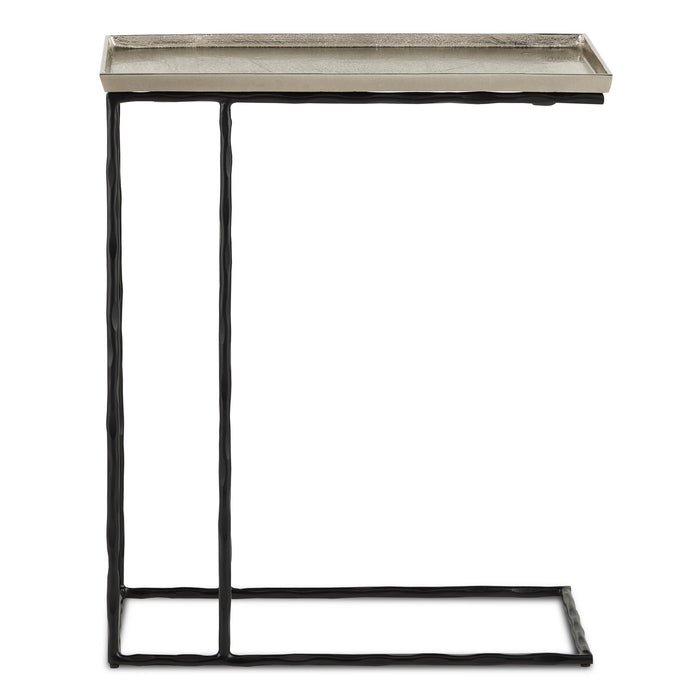 Currey and Company 4000-0134 Table, Nickel/Black