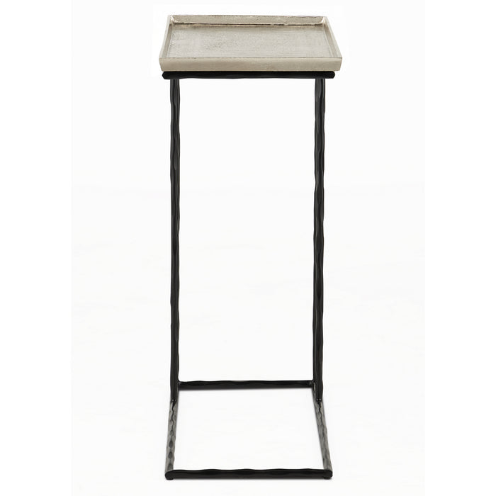 Currey and Company 4000-0134 Table, Nickel/Black