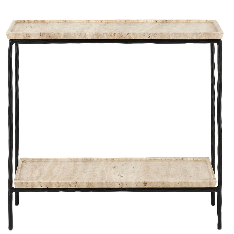 Currey and Company 4000-0136 Side Table, Natural/Black