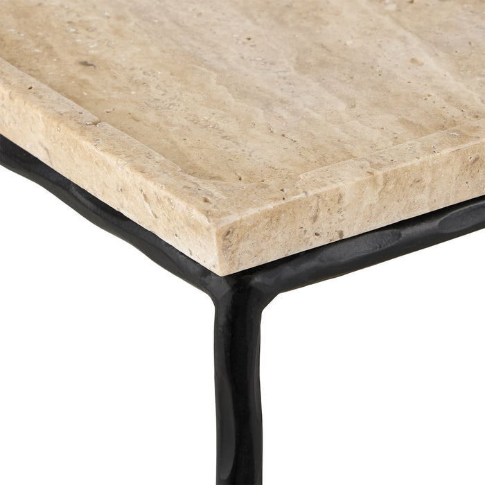 Currey and Company 4000-0136 Side Table, Natural/Black