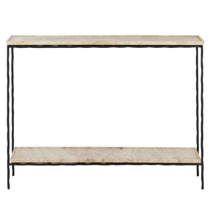 Currey and Company 4000-0137 Console Table, Natural/Black