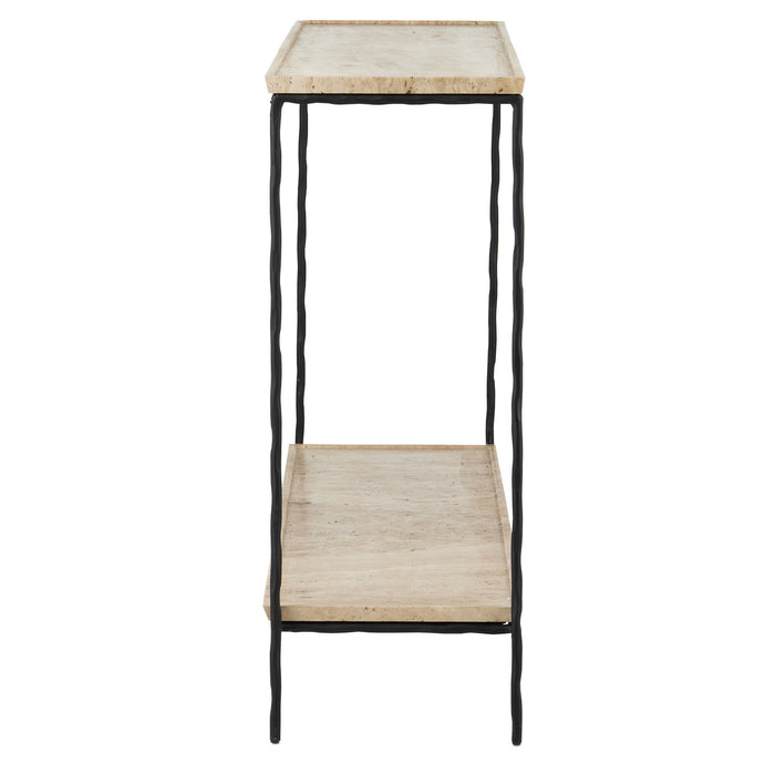 Currey and Company 4000-0137 Console Table, Natural/Black