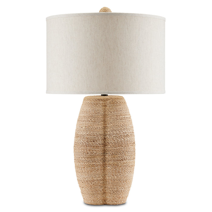 Currey and Company 6000-0797 One Light Table Lamp, Natural/Satin Black