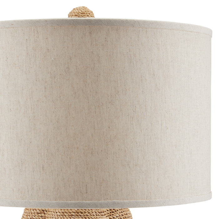 Currey and Company 6000-0797 One Light Table Lamp, Natural/Satin Black