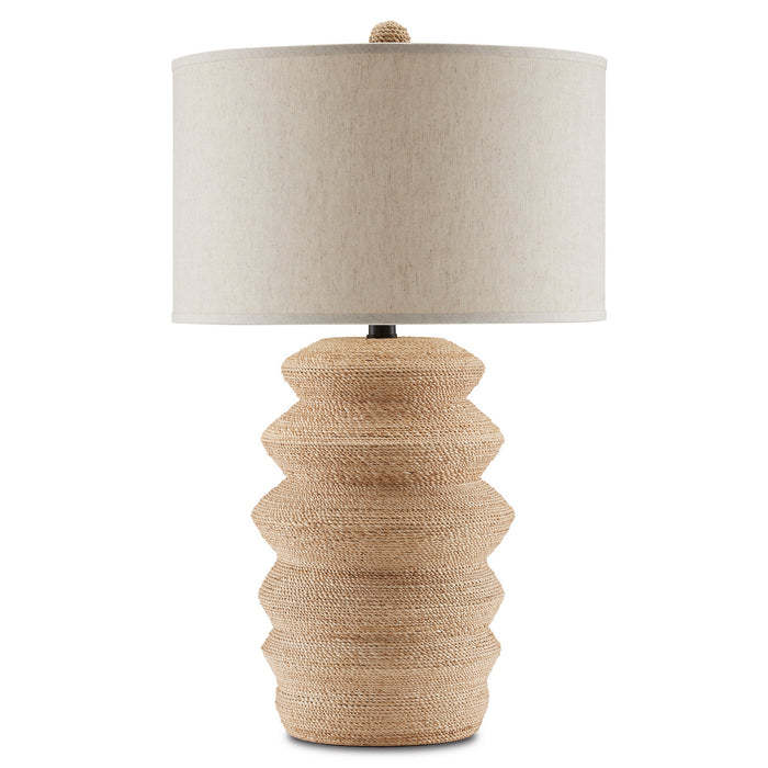 Currey and Company 6000-0798 One Light Table Lamp, Natural/Satin Black