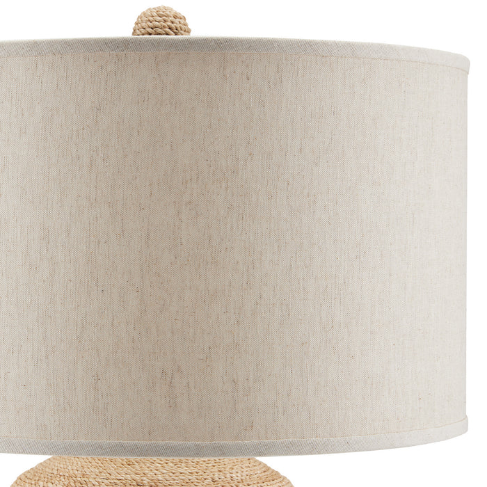 Currey and Company 6000-0798 One Light Table Lamp, Natural/Satin Black