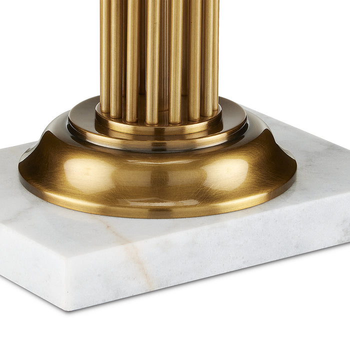 Currey and Company 6000-0808 One Light Table Lamp, Antique Brass/Natural