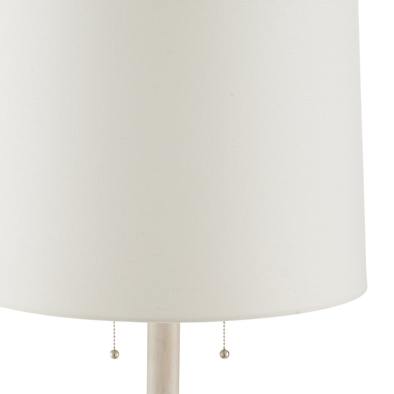 Currey and Company 8000-0112 Two Light Floor Lamp, Whitewash