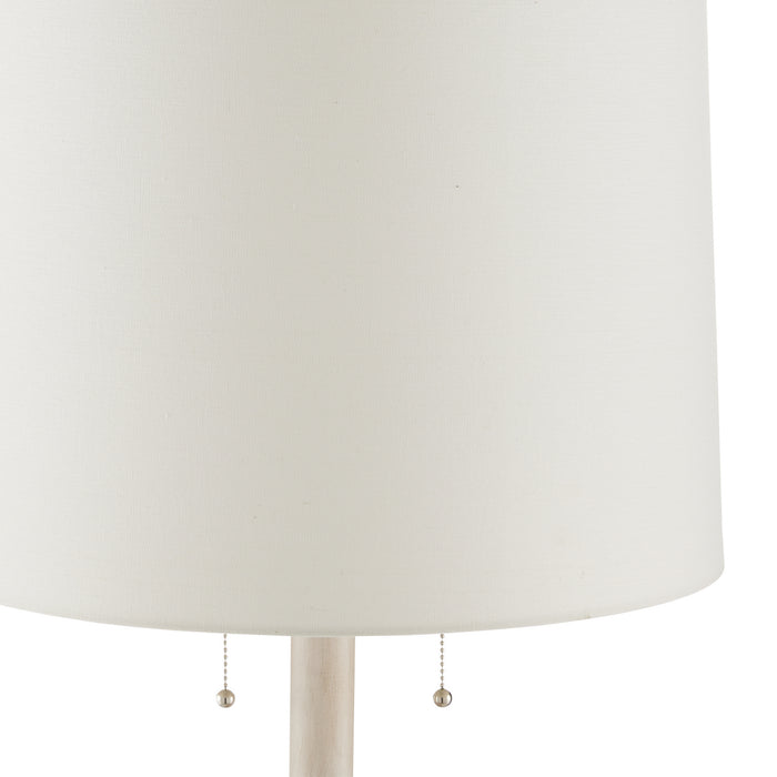 Currey and Company 8000-0112 Two Light Floor Lamp, Whitewash