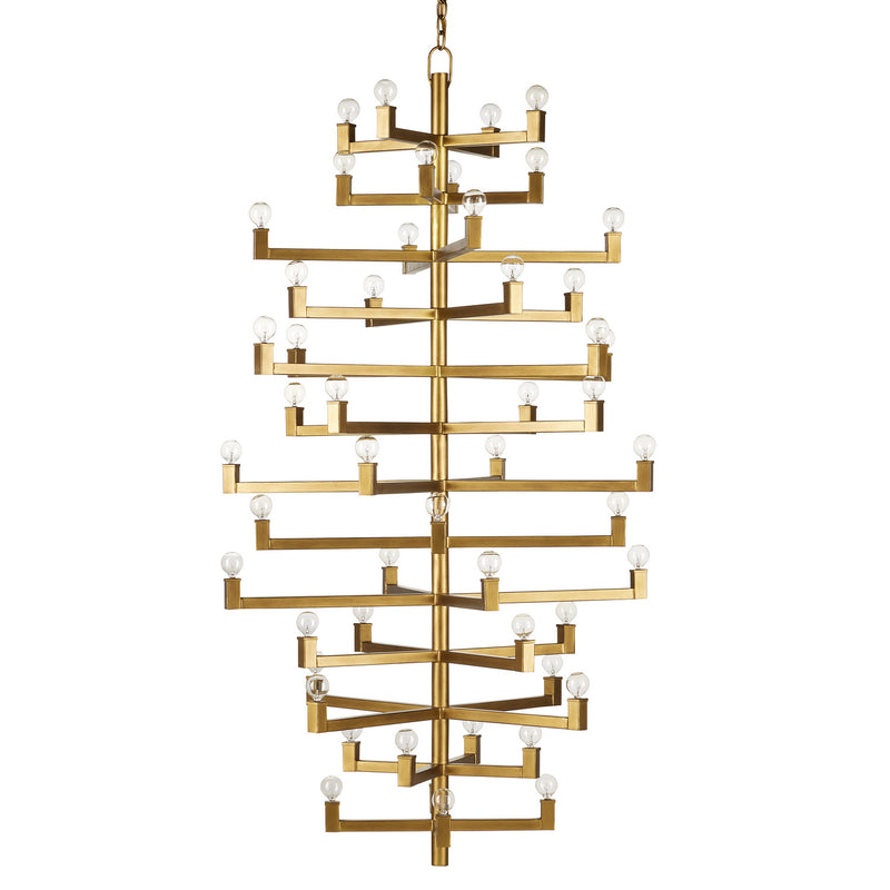 Currey and Company 9000-0918 52 Light Chandelier, Brass