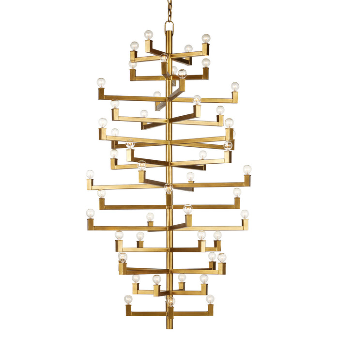 Currey and Company 9000-0918 52 Light Chandelier, Brass