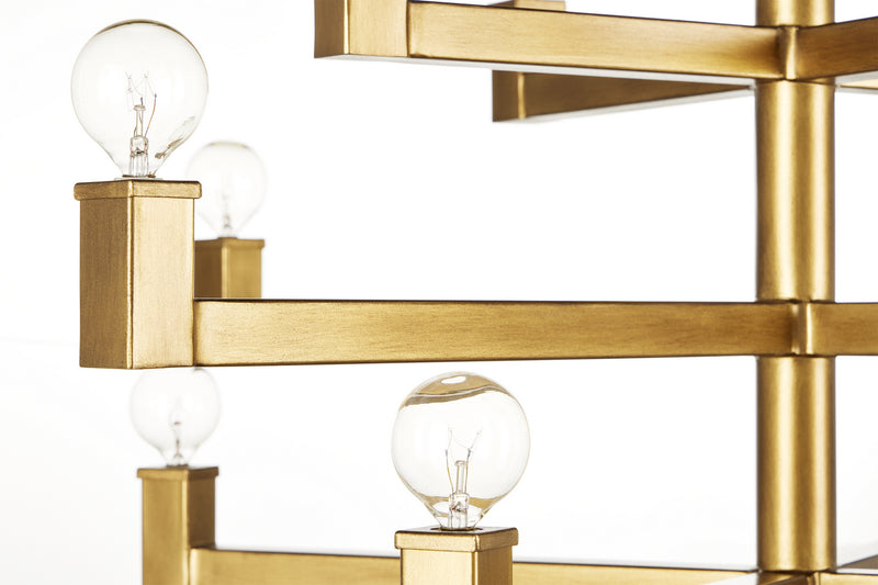 Currey and Company 9000-0918 52 Light Chandelier, Brass