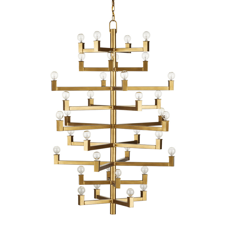 Currey and Company 9000-0919 36 Light Chandelier, Brass