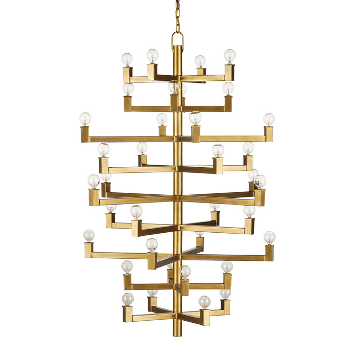Currey and Company 9000-0919 36 Light Chandelier, Brass