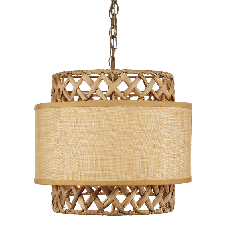 Currey and Company 9000-0927 Six Light Chandelier, Khaki/Natural