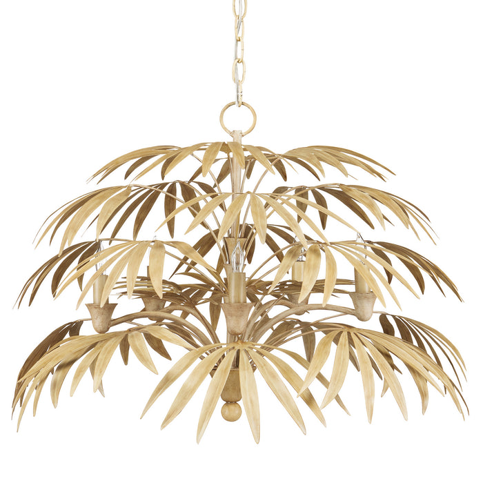 Currey and Company 9000-0930 Five Light Chandelier, Coco Cream